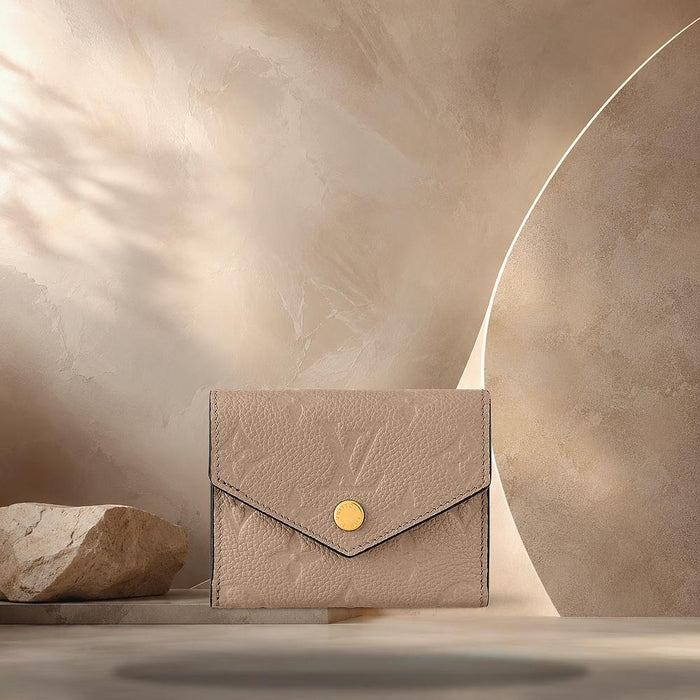 Louis Vuitton Zoe Wallet Turtledove Gray Compact Bifold Wallet