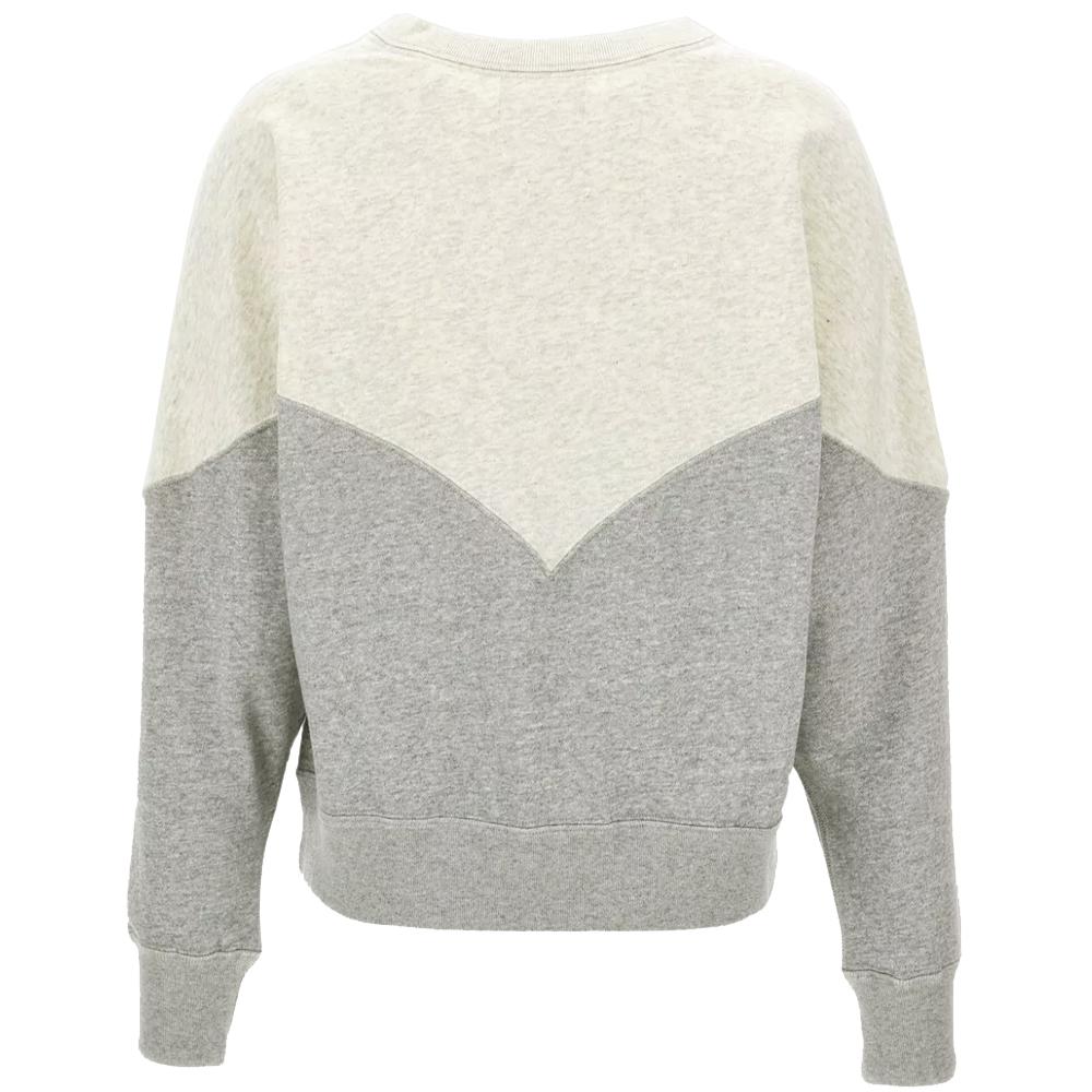 Isabel Marant Ecru Gray Fleece Houston Logo Sweatshirt Women