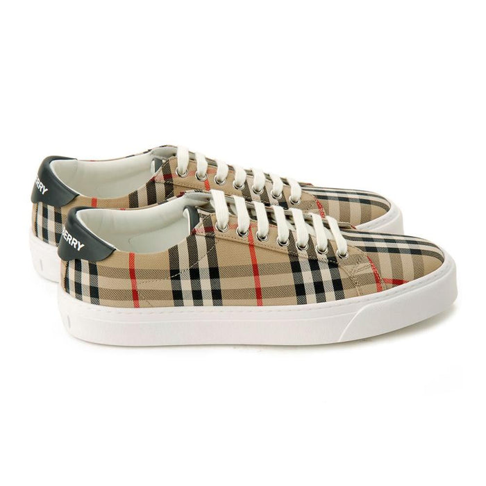 BURBERRY Check Canvas Low-Top Sneakers for Men