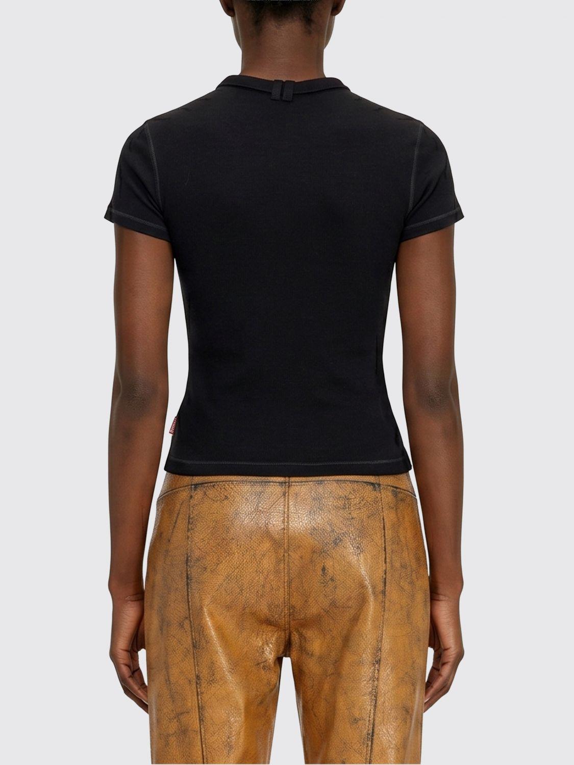 DIESEL Black Short Sleeve Cotton T-Shirt