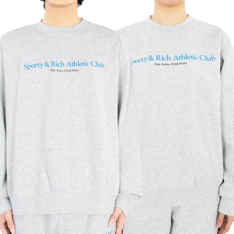 SPORTY&RICH Athletic Club Unisex Sweatshirt Heather Gray