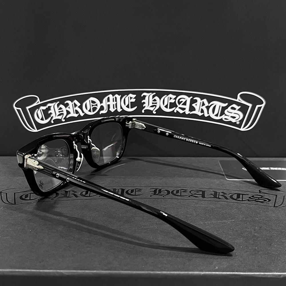 Chrome Hearts Baggins Asian Fit Black Plate Silver Eyeglasses