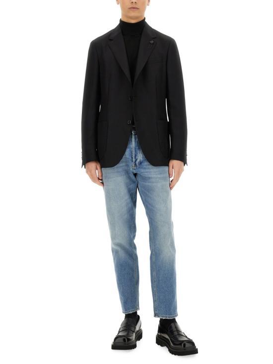 LARDINI Mens Suit Jacket ES949EESIF64504999 BLACK DOM