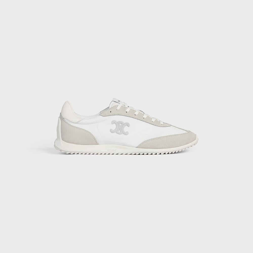 CELINE Triomphe Racer Low Lace-Up Sneakers White