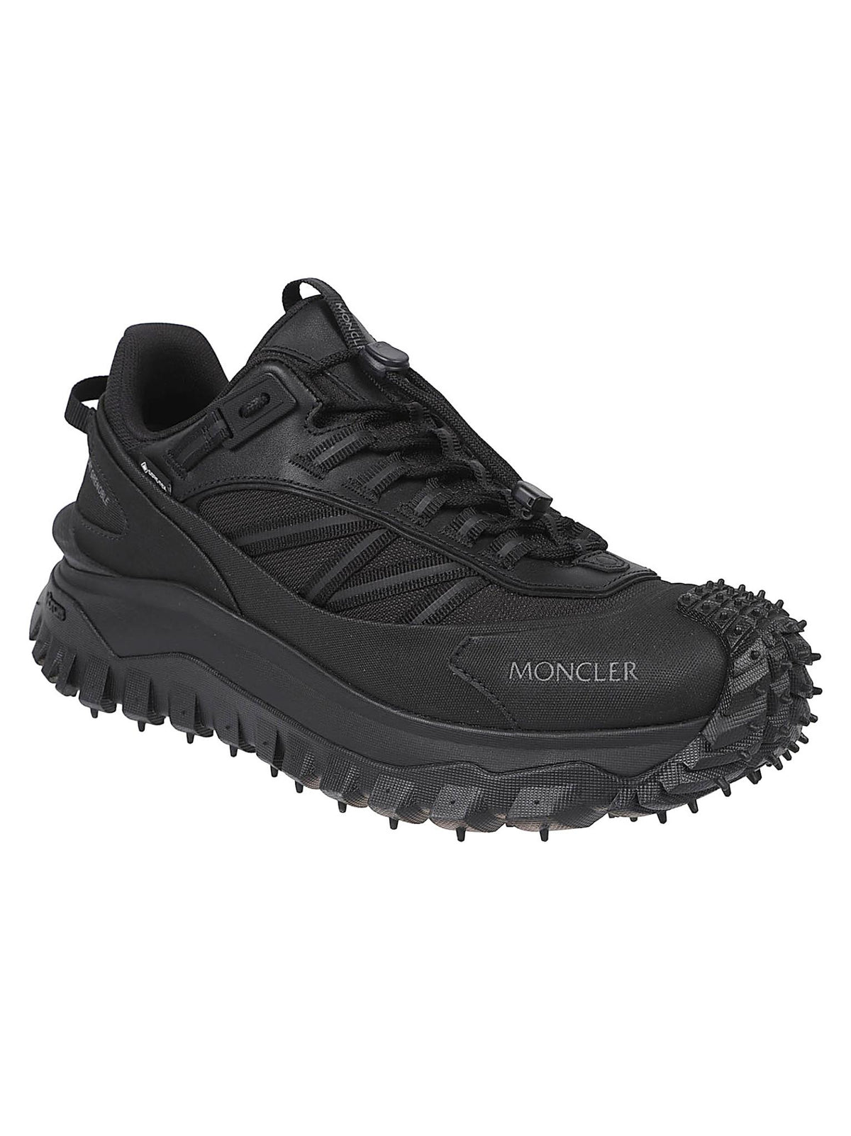 Moncler Leather Low-Top Sneakers for Men Navy