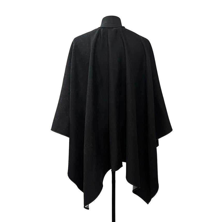 BURBERRY Reversible Black Poncho Cape Jacket