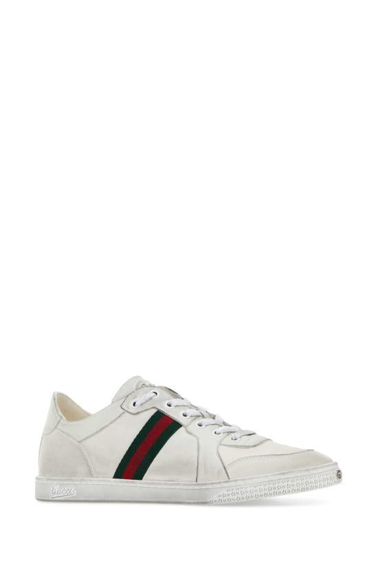 GUCCI Stretch Low-Top Sneakers White Leather Women’s