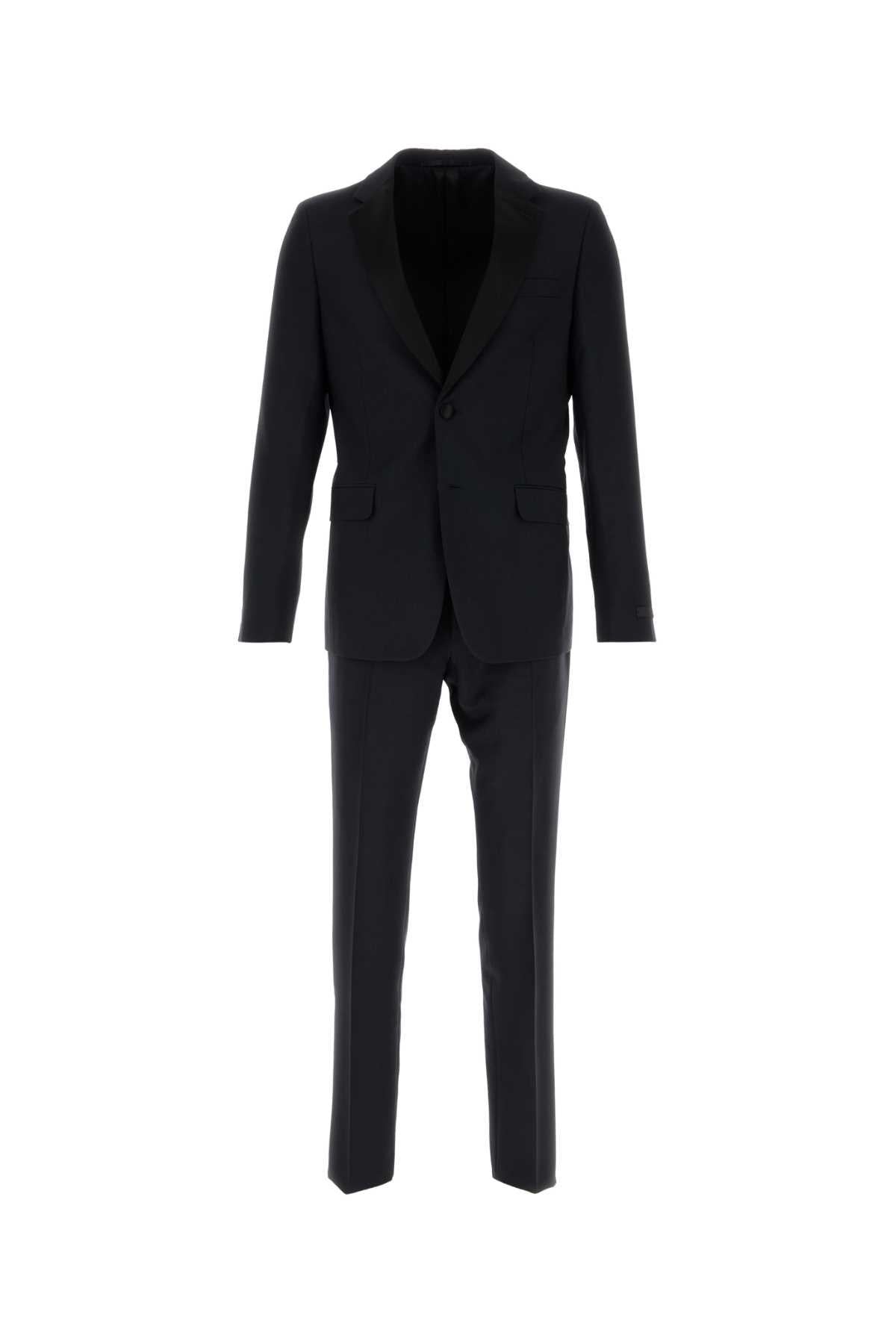 PRADA Black Wool 2-Piece Suit Set for Men