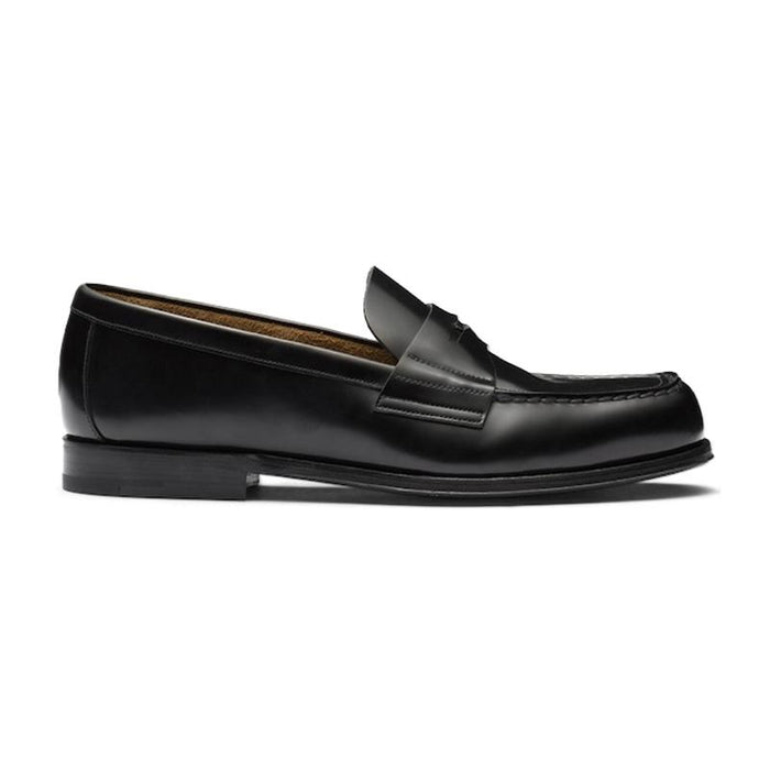 PRADA Brushed Leather Loafers Black Men's Loafers