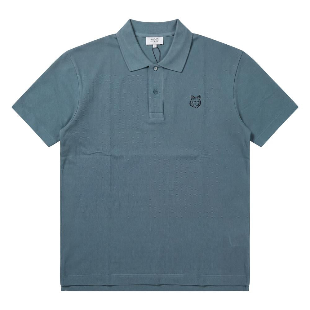Maison Kitsune Bold Fox Head Logo Men's Short Sleeve Polo Shirt