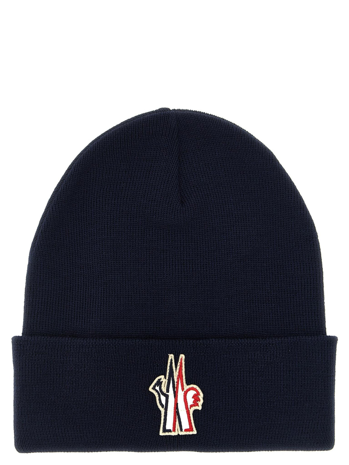 Moncler Rib Knit Wool Beanie Black Men's