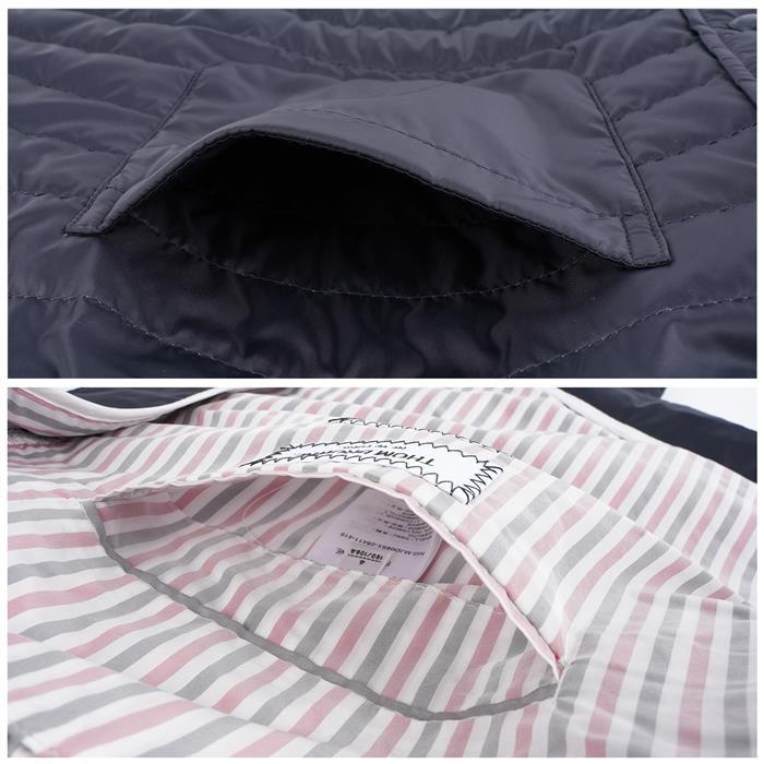THOM BROWNE Diagonal Stripe Down Shirt Jacket Navy Men