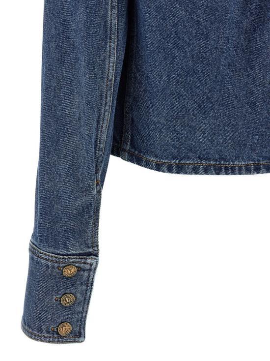 Balmain Dark Blue Denim Jacket Women’s GF1TC215DG086EX