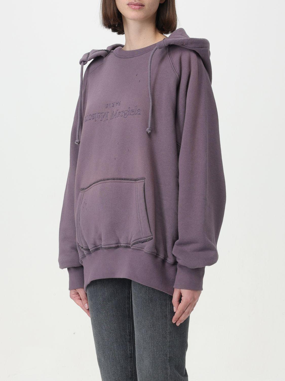 Maison Margiela Gray Cotton Hoodie Sweatshirt for Women