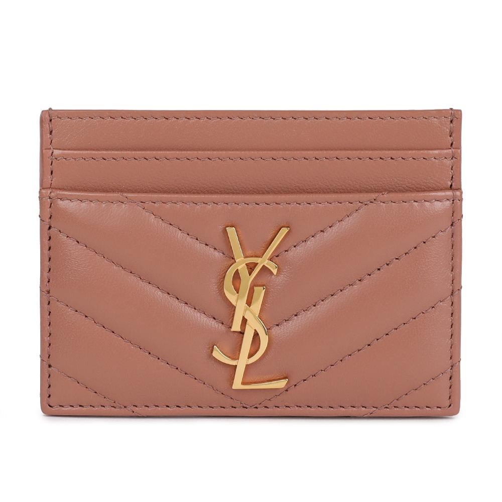 Saint Laurent Cassandra Card Case Wallet Black Leather Cardhol 423291 AAA44 5922
