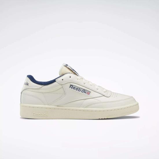 Reebok White Low-Top Sneakers for Women RXSOXXCVU B2 NAVY DOM