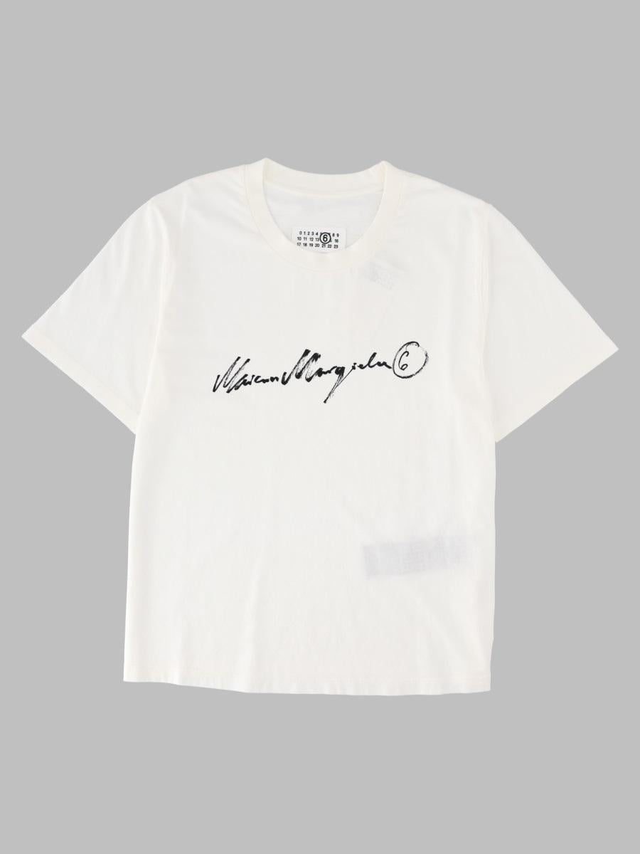 Maison Margiela Short Sleeve T-Shirt White Cotton Women’s Top