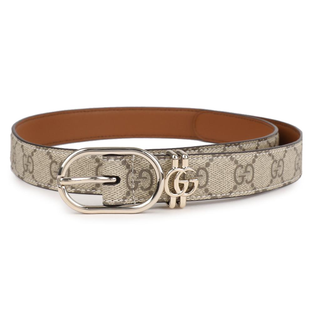 GUCCI Oval Buckle GG Leather Belt 813004 FAD1X 9742