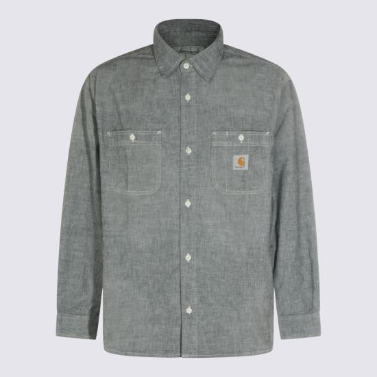 CARHARTT WIP Black Worn Used Splatter Long Sleeve Shirt