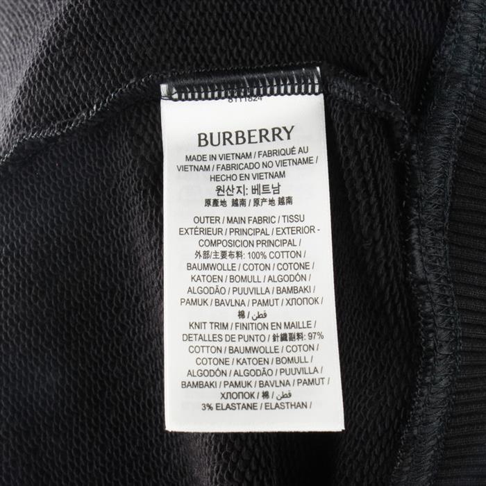 BURBERRY Logo Embroidered Cotton Sweatshirt Long Sleeve Men’s