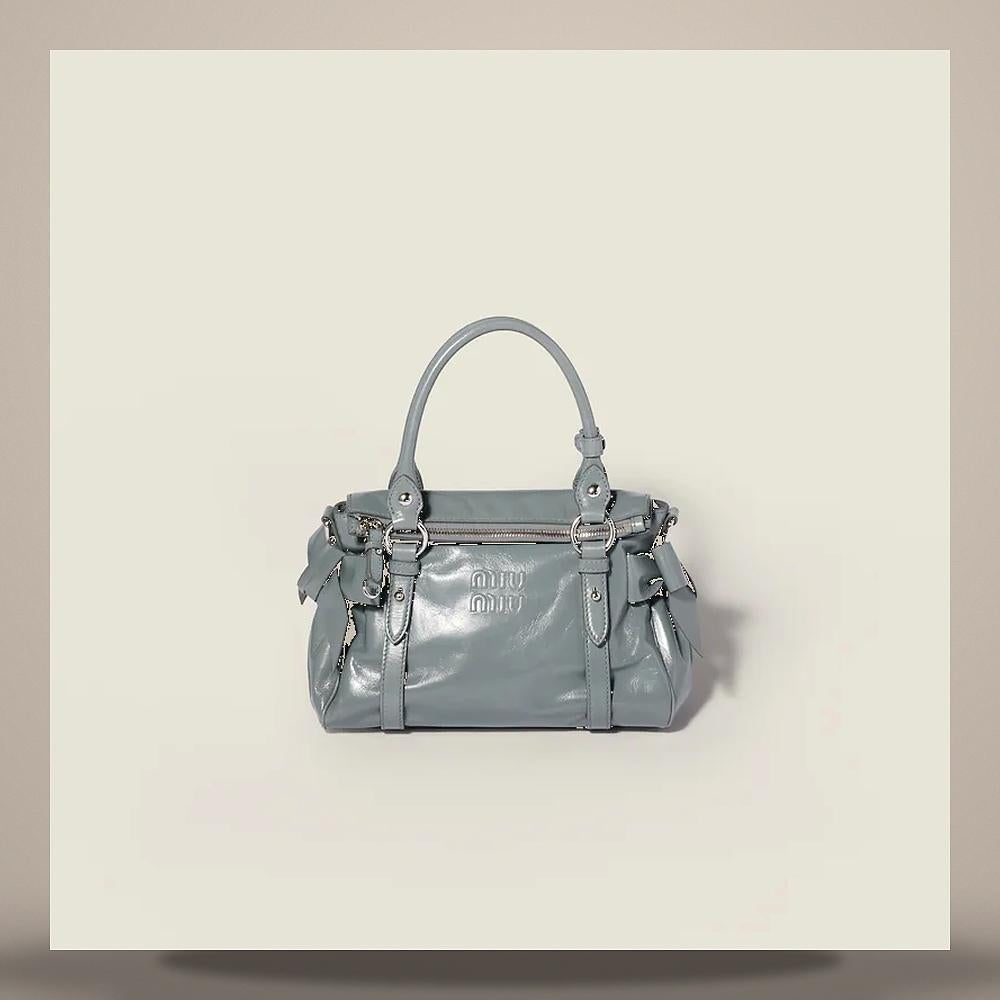 Miu Miu Leather Top Handle Shoulder Bag 5BA327 2A44 F0384