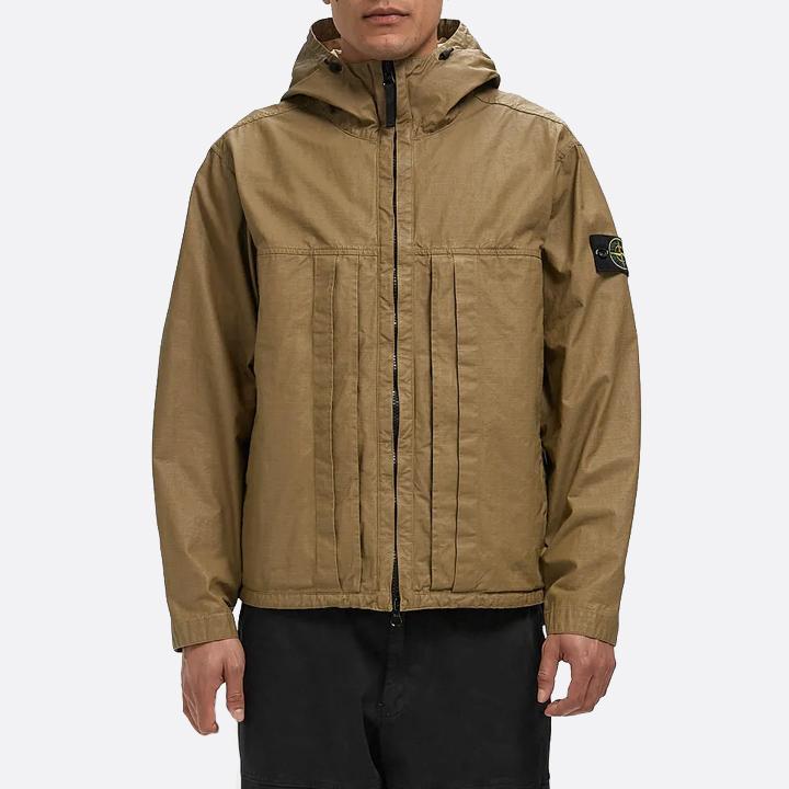 STONE ISLAND Double Cotton Ripstop Jacket Military Gree L1S154100012 S0299 V005G