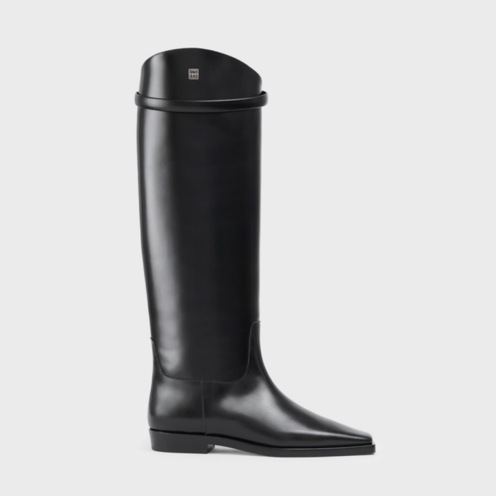 Toteme Black Leather The Riding Knee-High Boots Women 211901825