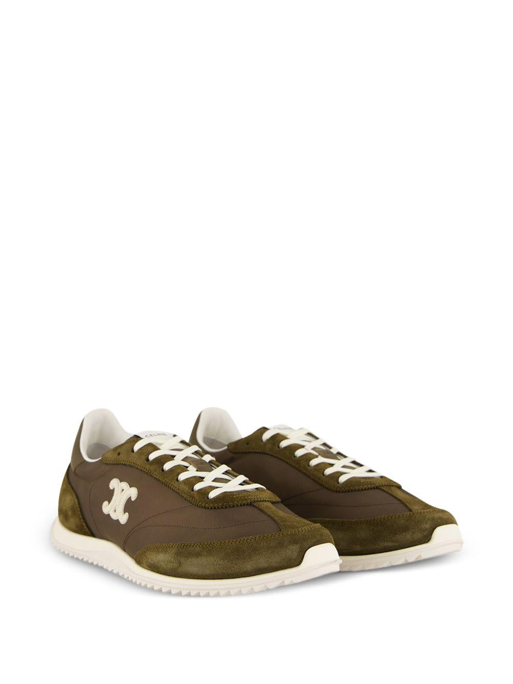 CELINE White Leather Low-Top Sneakers for Men