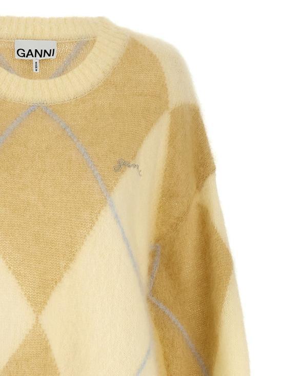GANNI Black Wool Round Neck Knit Sweater K2246999