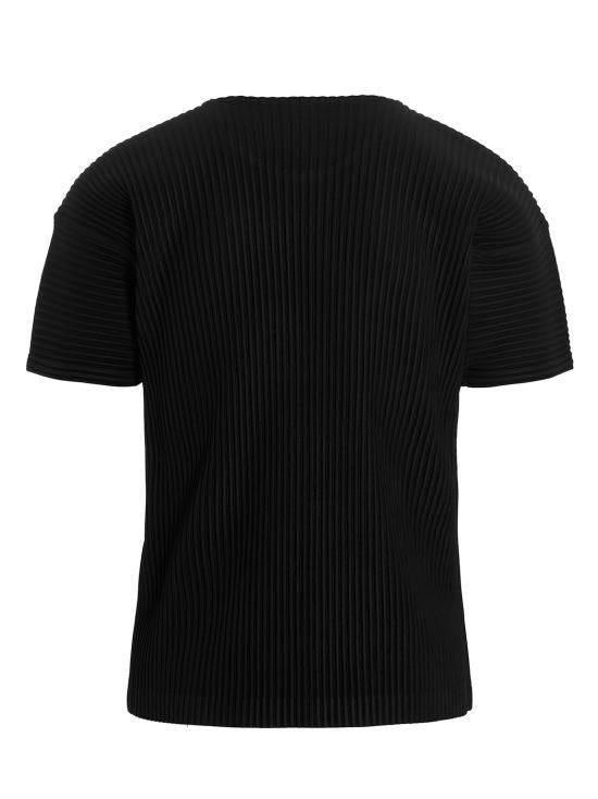 Issey Miyake Homme Plissé Black Short Sleeve T-Shirt HP57JK52015
