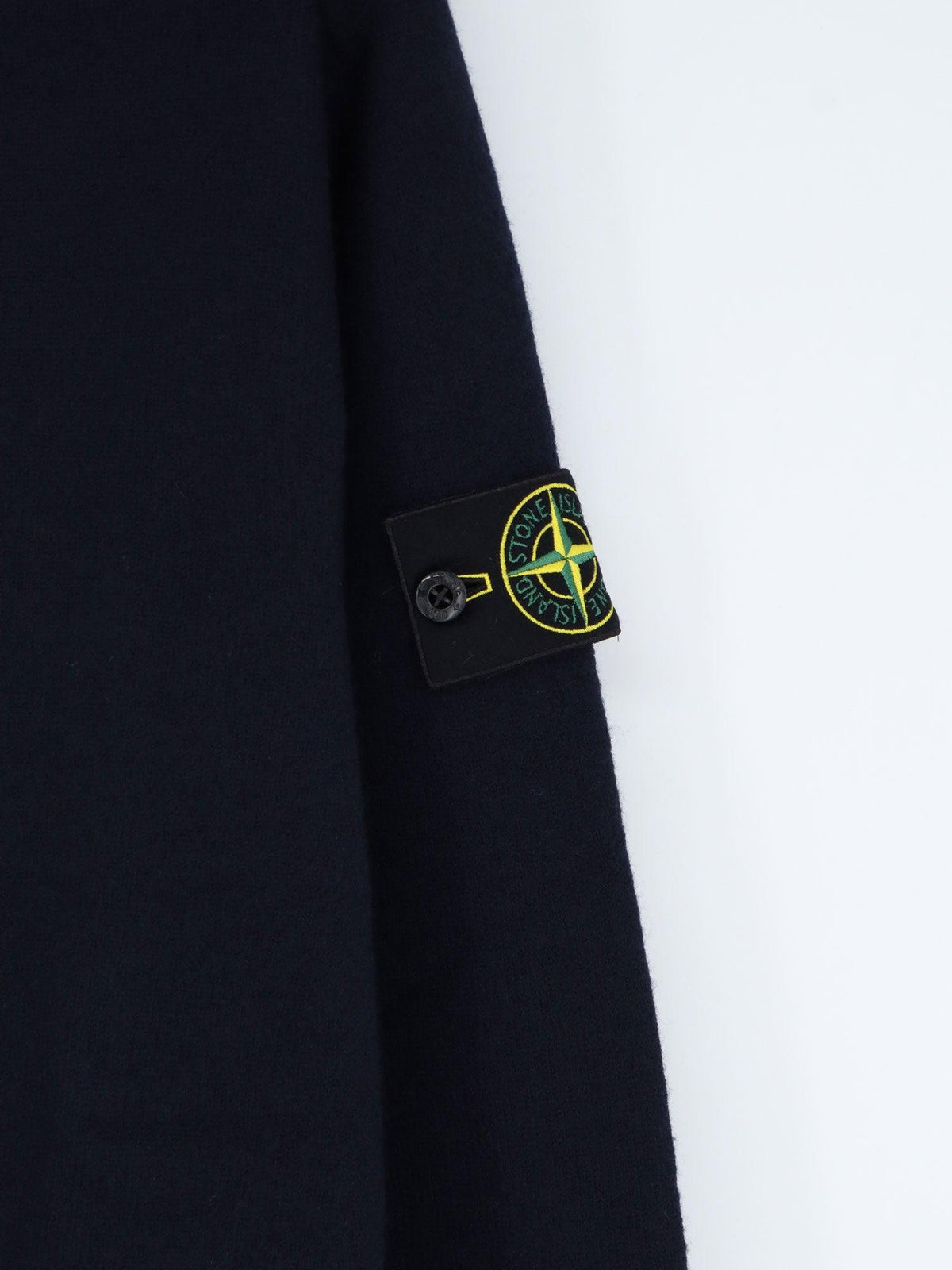 STONE ISLAND Black Wool Turtleneck Knit Sweater for Men