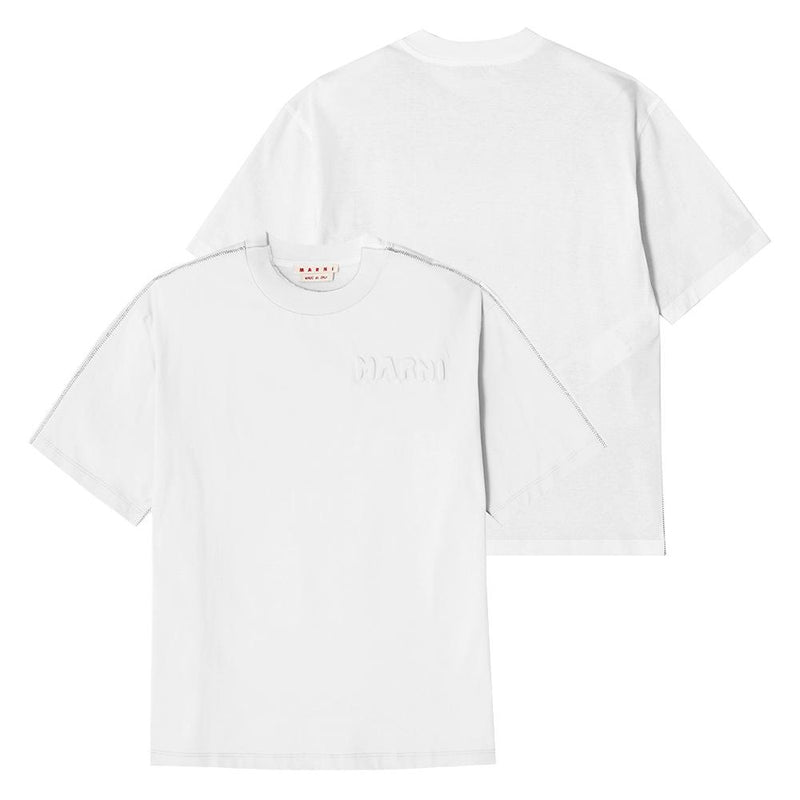Marni Logo Short Sleeve Women's T-Shirt THJET49QX UTC017 00W01
