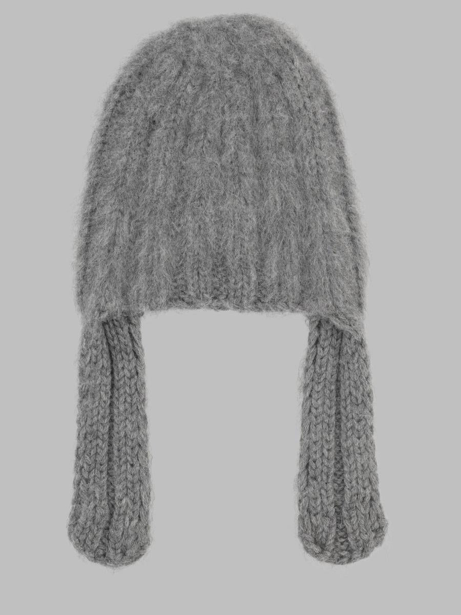 Maison Margiela Rib Knit Beanie Hat Black Wool Men’s