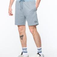 Sergio Tacchini Faded Denim Blue Drawstring Sweat Shorts Men STS25 M51164