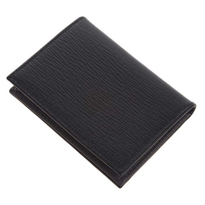 Ferragamo Gancini Leather Card Holder Black/Dark Gray Men’s