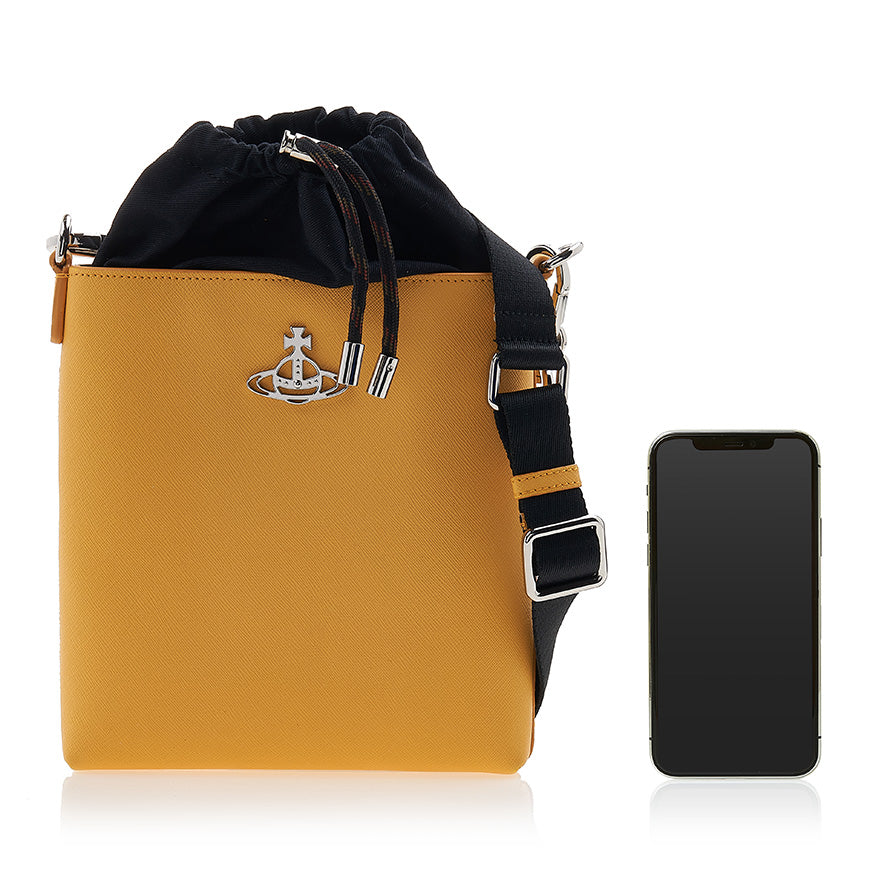 Vivienne Westwood Saffiano Drawstring Crossbody Bag for Women