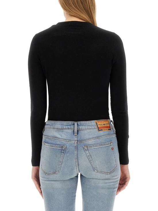 DIESEL Black Round Neck Sweater Knitted Pullover for Wo A130130GEAY9XX BLACK DOM