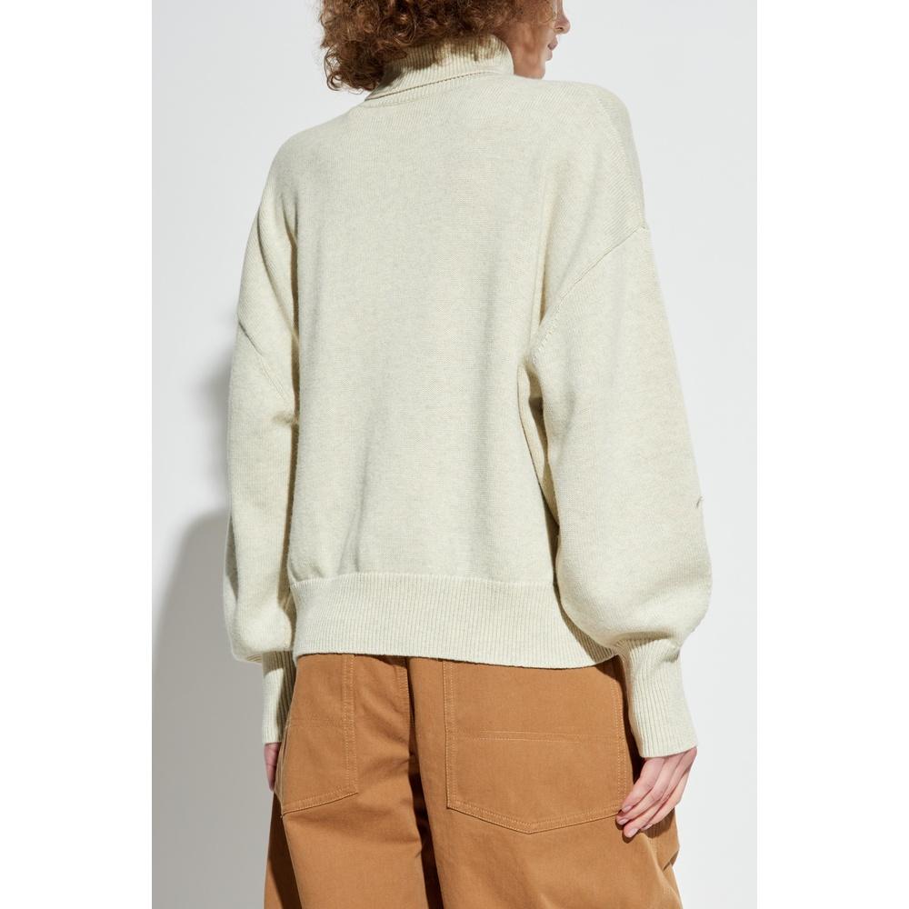 Isabel Marant Nasha Women’s Turtleneck Sweater Ivory Knit