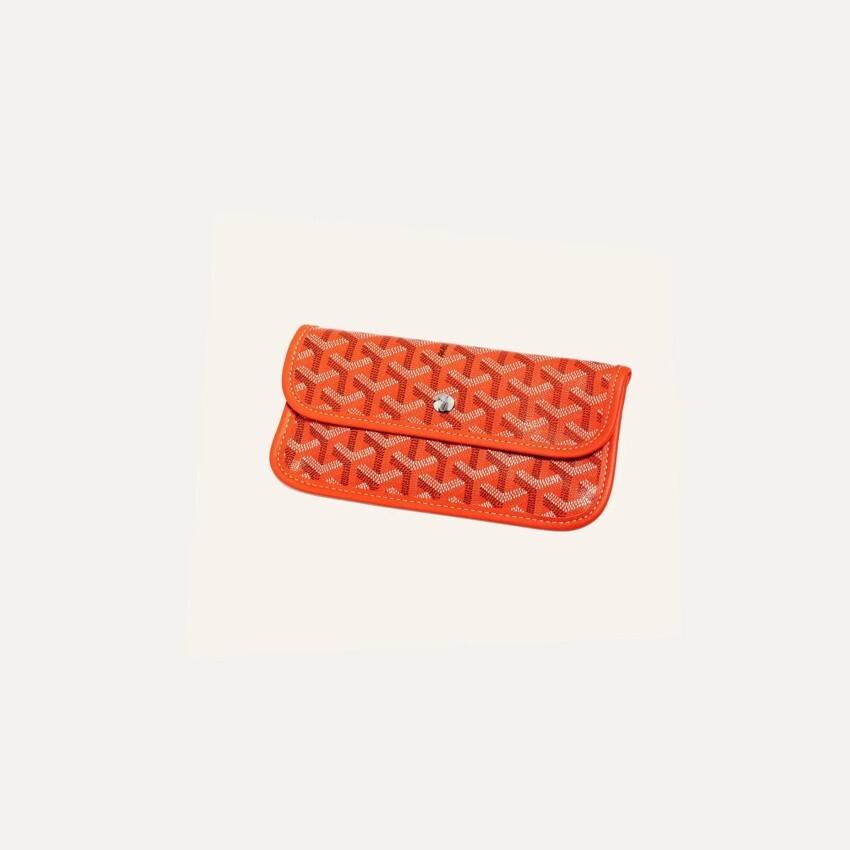 GOYARD Anjou GM Tote Bag Orange Women’s Leather Canvas Trim