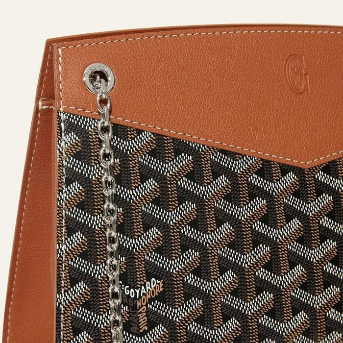 GOYARD Structured Rouette PM Crossbody Bag Brown Black Tan ROUETSPMLTY01 CL03