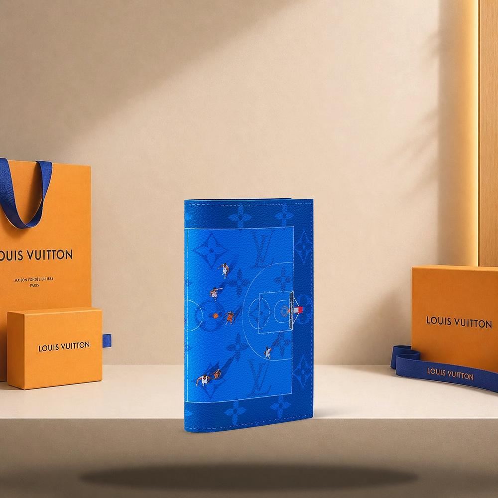 Louis Vuitton Blue Basketball Passport Cover Wallet M26795