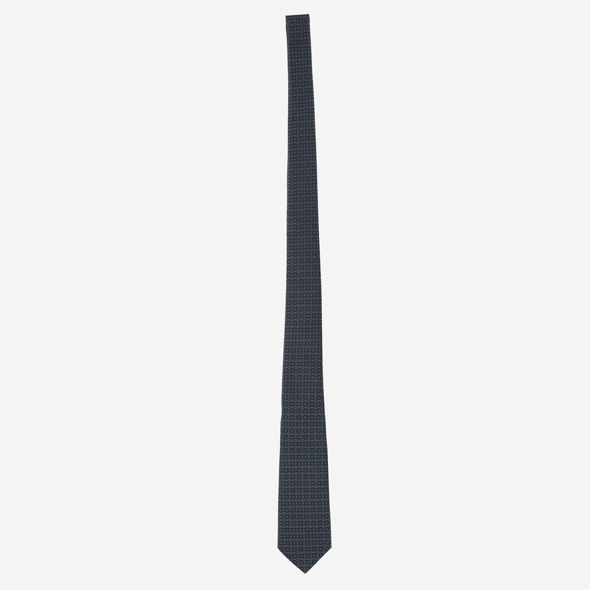 GUCCI Silk Patterned Tie Navy Blue Men’s Accessory