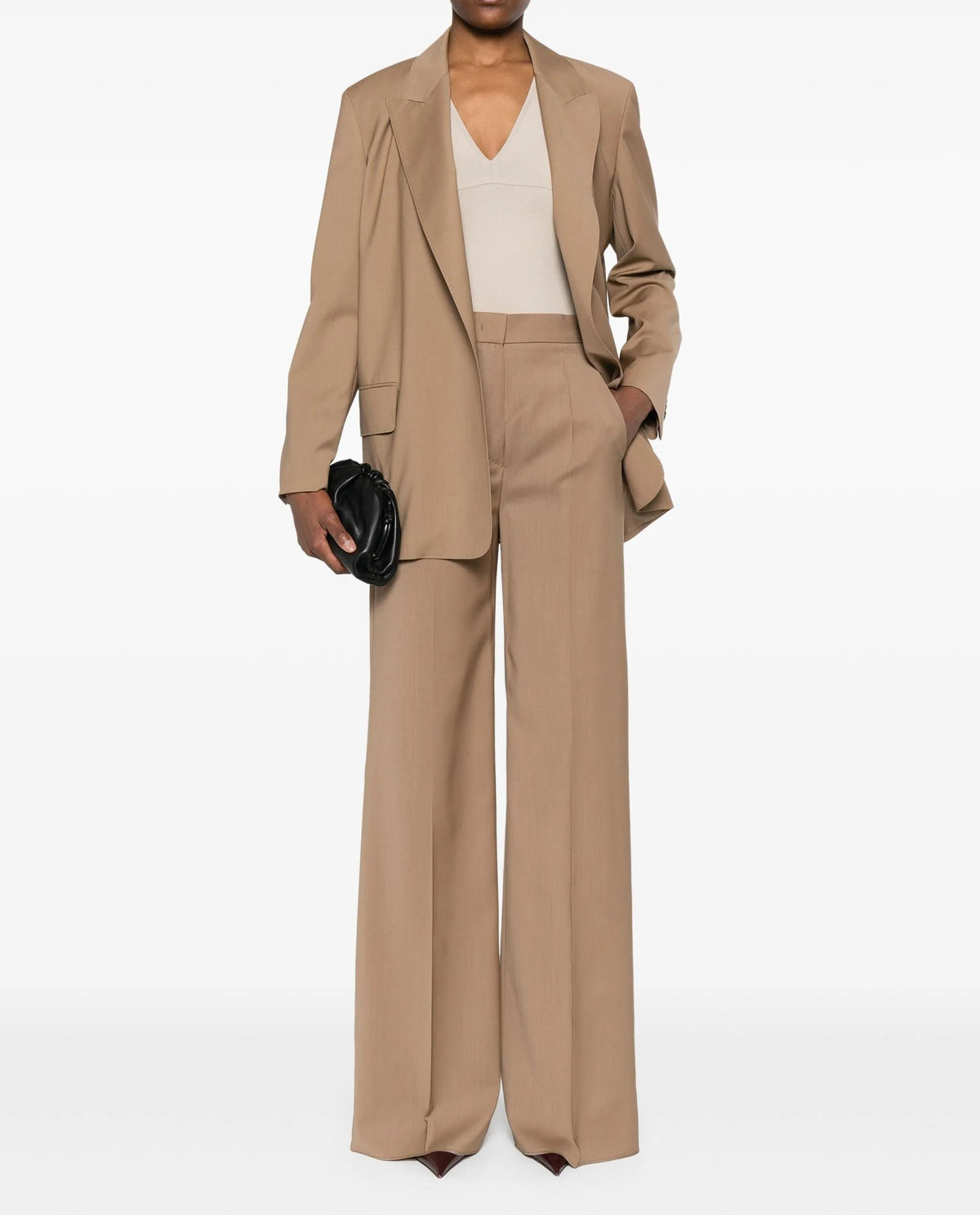 Max Mara Virgin Wool Wide-Leg Classic Pants 2521136121600 004 010