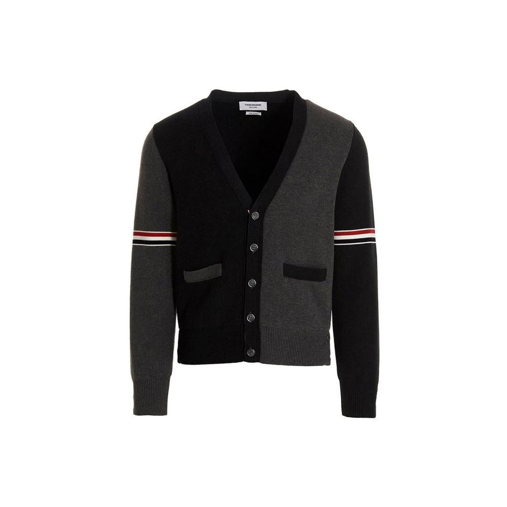 THOM BROWNE Men's 4-Bar Milano V-Neck Knit Cardigan MKC310F Y3007 982