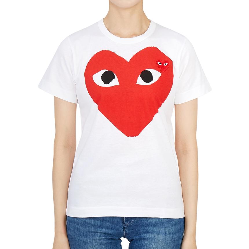 Comme des Garcons Red Heart Patch Short Sleeve T-Shirt Unisex AZ T025 051 1