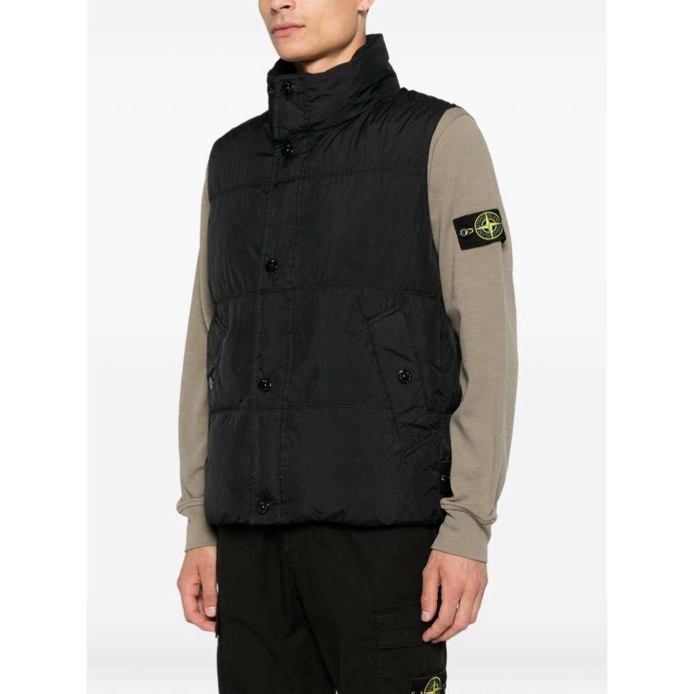 STONE ISLAND Crinkle Reps NY Black Down Puffer Vest