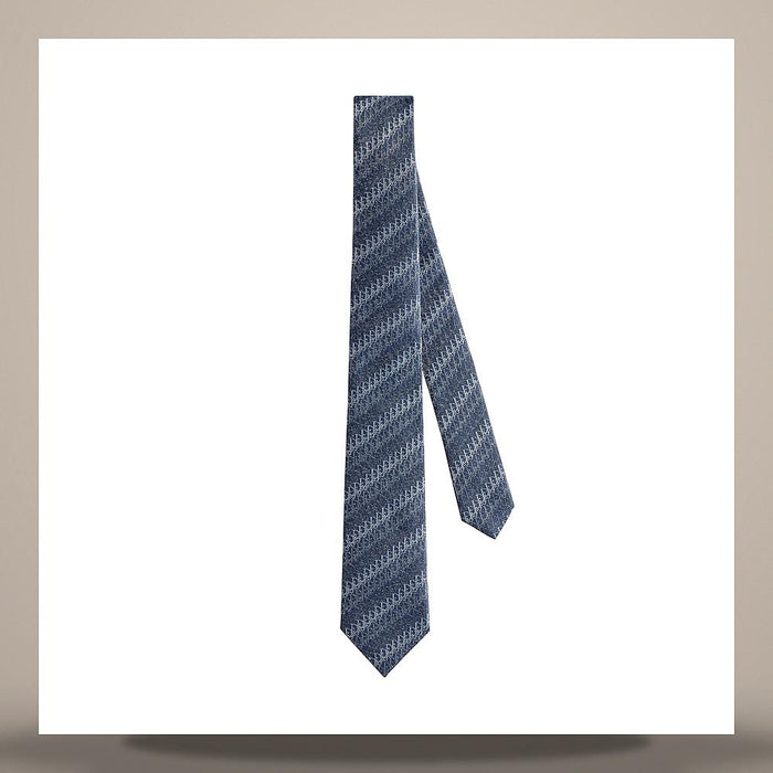 DIOR Oblique Trio Blue Silk Tie 68C1047B6361 C585