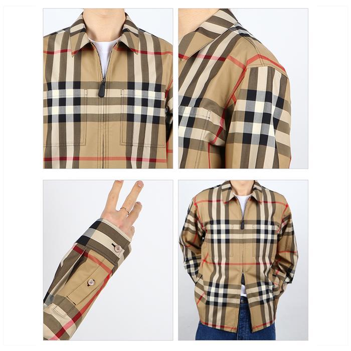 BURBERRY Exaggerated Check Cotton Oversized Long-Sleeve Shirt
