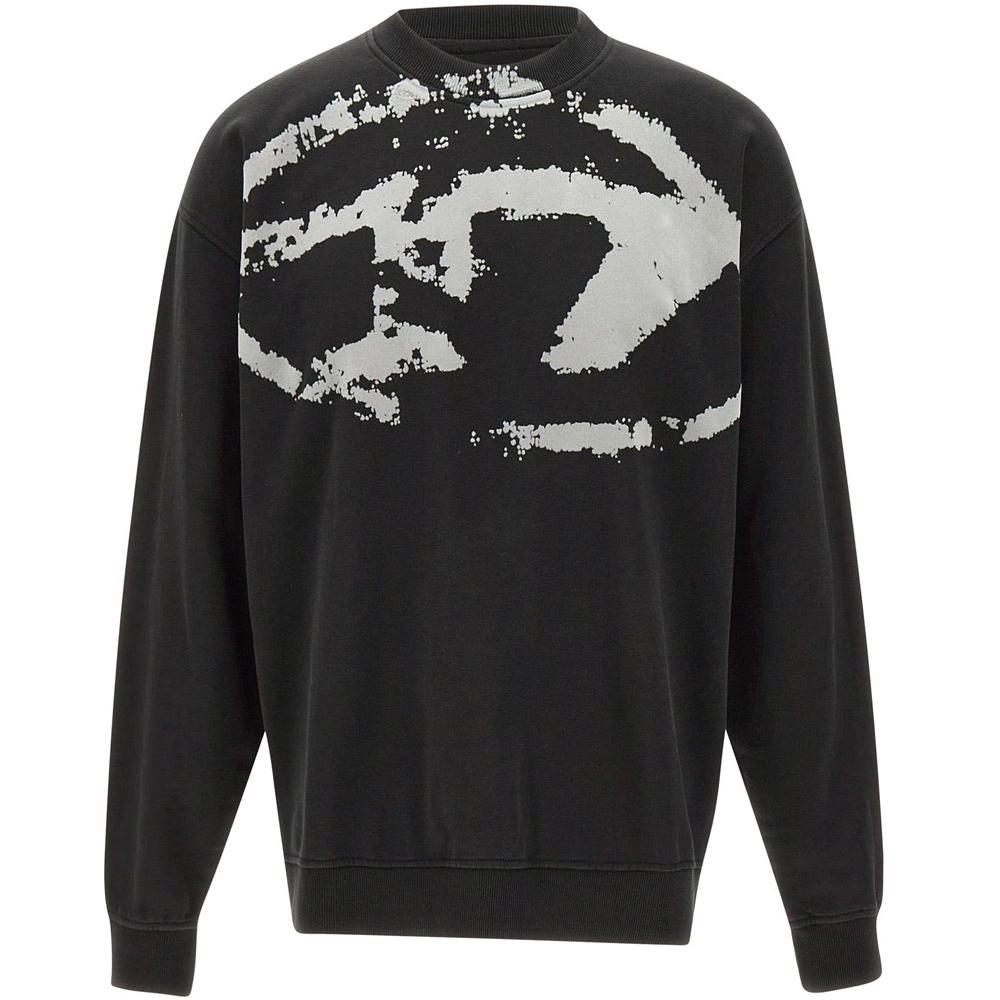DIESEL Velvet Logo Crewneck Sweatshirt for Men A13051 0DQAK 9XX
