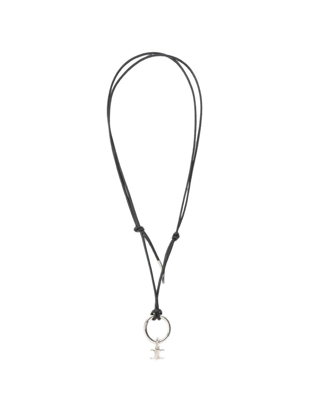 CELINE Silver-Tone Pendant Necklace for Men